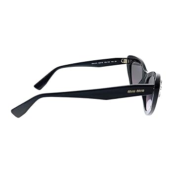 Amazon.com: Miu Miu MU 01VS 152146 Black Plastic Butterfly